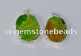 NGP3153 25*35mm - 35*45mm freeform sea sediment jasper pendants