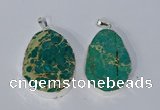 NGP3154 25*35mm - 35*45mm freeform sea sediment jasper pendants