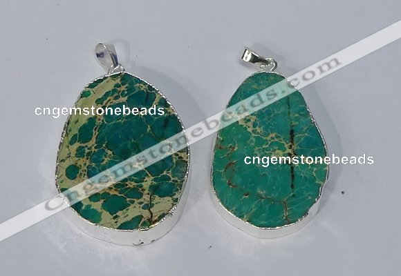 NGP3154 25*35mm - 35*45mm freeform sea sediment jasper pendants