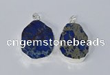 NGP3155 25*35mm - 35*45mm freeform sea sediment jasper pendants