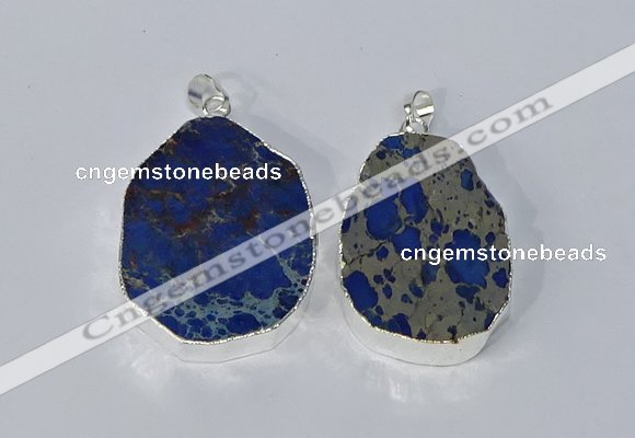 NGP3155 25*35mm - 35*45mm freeform sea sediment jasper pendants