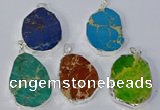 NGP3156 25*35mm - 35*45mm freeform sea sediment jasper pendants