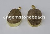 NGP3164 22*30mm - 25*35mm freeform druzy agate gemstone pendants
