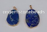 NGP3185 25*35mm - 35*45mm freeform sea sediment jasper pendants