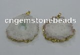 NGP3195 35*40mm - 45*50mm freeform druzy agate pendants