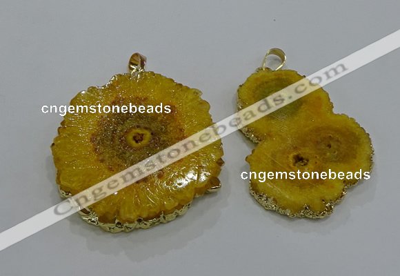 NGP3196 35*40mm - 45*50mm freeform druzy agate pendants