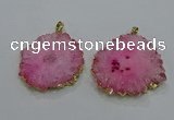 NGP3197 35*40mm - 45*50mm freeform druzy agate pendants