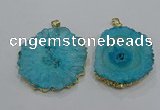 NGP3199 35*40mm - 45*50mm freeform druzy agate pendants