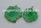 NGP3200 35*40mm - 45*50mm freeform druzy agate pendants