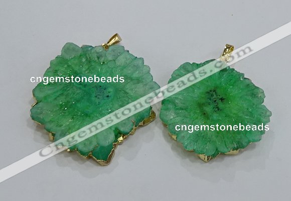 NGP3200 35*40mm - 45*50mm freeform druzy agate pendants