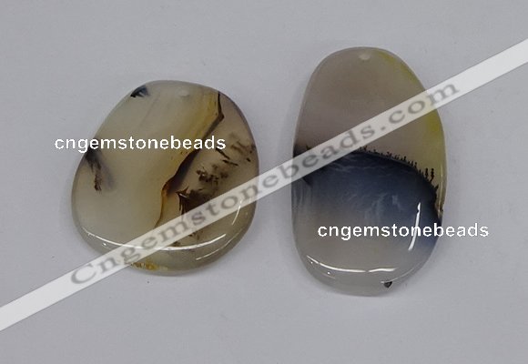 NGP3204 35*40mm - 40*50mm freeform agate slab pendants