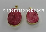 NGP3213 30*40mm - 35*45mm freeform druzy agate pendants