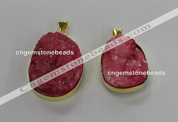 NGP3213 30*40mm - 35*45mm freeform druzy agate pendants