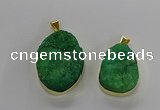 NGP3215 30*40mm - 35*45mm freeform druzy agate pendants