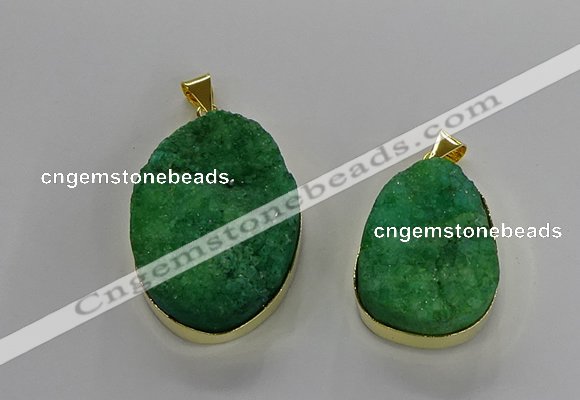 NGP3215 30*40mm - 35*45mm freeform druzy agate pendants