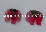 NGP3263 40*48mm - 45*50mm elephant agate gemstone pendants