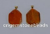 NGP3303 35*45mm freeform agate gemstone pendants wholesale