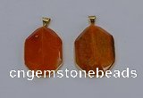 NGP3303 35*45mm freeform agate gemstone pendants wholesale