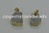 NGP3321 8*12mm - 15*20mm freeform druzy agate gemstone pendants