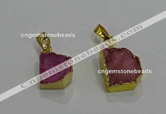 NGP3324 8*12mm - 15*20mm freeform druzy agate gemstone pendants