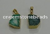 NGP3326 8*12mm - 15*20mm freeform druzy agate gemstone pendants