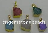 NGP3329 8*12mm - 15*20mm freeform druzy agate gemstone pendants