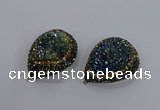 NGP3351 35*45mm teardrop druzy agate gemstone pendants wholesale