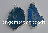 NGP3367 40*45mm - 45*60mm freeform druzy agate pendants