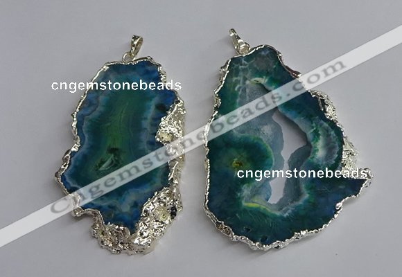 NGP3368 40*45mm - 45*60mm freeform druzy agate pendants