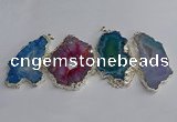 NGP3391 40*45mm - 45*60mm freeform druzy agate pendants