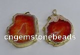 NGP3395 40*45mm - 45*60mm freeform druzy agate pendants