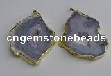 NGP3396 40*45mm - 45*60mm freeform druzy agate pendants