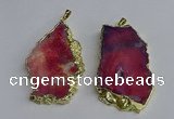 NGP3397 40*45mm - 45*60mm freeform druzy agate pendants