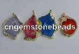 NGP3401 40*45mm - 45*60mm freeform druzy agate pendants