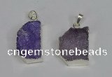 NGP3441 18*25mm - 20*30mm freeform druzy agate gemstone pendants