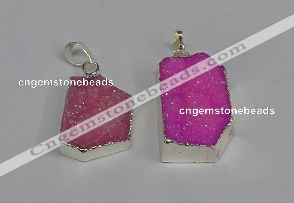 NGP3442 18*25mm - 20*30mm freeform druzy agate gemstone pendants