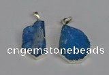 NGP3444 18*25mm - 20*30mm freeform druzy agate gemstone pendants