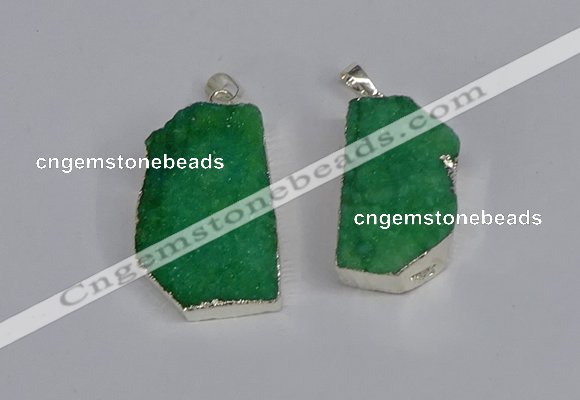 NGP3461 20*30mm - 25*35mm freeform druzy agate pendants wholesale