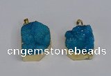 NGP3468 20*30mm - 25*35mm freeform druzy agate pendants wholesale