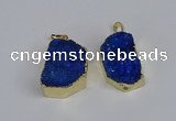 NGP3470 20*30mm - 25*35mm freeform druzy agate pendants wholesale