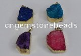 NGP3472 20*30mm - 25*35mm freeform druzy agate pendants wholesale