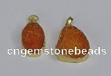 NGP3475 18*25mm - 20*30mm freeform druzy agate gemstone pendants