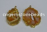 NGP3483 40*50mm - 50*65mm freeform druzy agate gemstone pendants