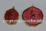 NGP3485 40*50mm - 50*65mm freeform druzy agate gemstone pendants