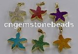 NGP3517 24*25mm starfish fossil coral pendants wholesale