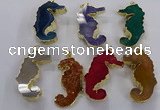 NGP3538 22*58mm - 25*55mm seahorse agate gemstone pendants