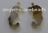 NGP3540 22*58mm - 25*55mm seahorse agate pendants wholesale