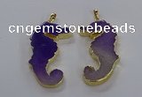 NGP3542 22*58mm - 25*55mm seahorse agate pendants wholesale