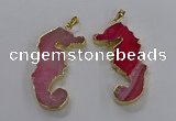 NGP3543 22*58mm - 25*55mm seahorse agate pendants wholesale