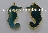 NGP3544 22*58mm - 25*55mm seahorse agate pendants wholesale